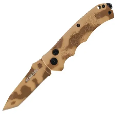 Tanto-Blade Push-Button Lock Folding Knife 1