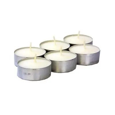 Tealight Candles – Set Of 6 Unscented Pillar Lights 1