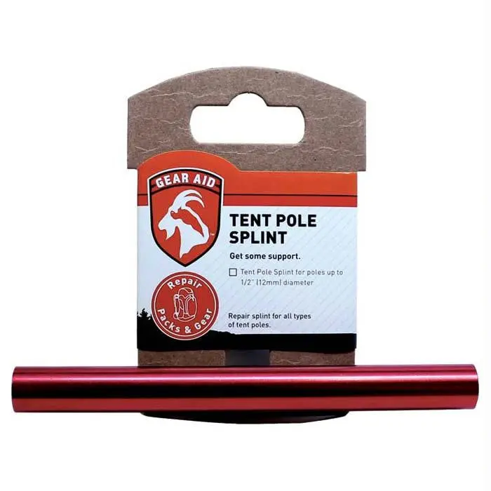 Tent Pole Splint Kit – Adjustable 1–2 Inch Diameter Repair Sleeve – Red 1