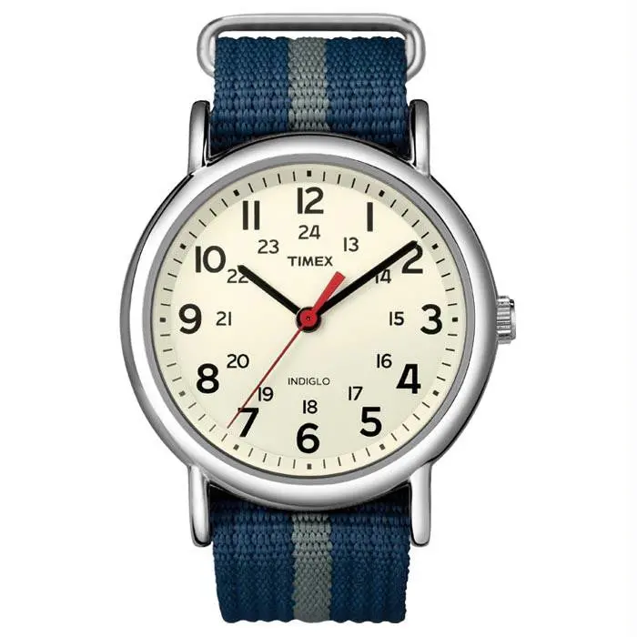 Timex Weekender Watch – Blue-Grey Dial With Nylon Strap 1