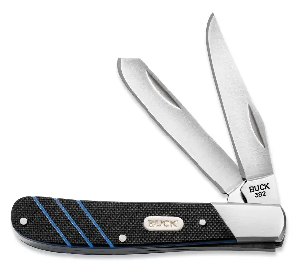 Trapper Folding Knife With Black & Blue G-10 Handles 1