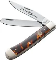 Trapper Pocket Knife With Faux Tortoiseshell Handle Scales 1