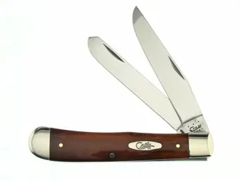 Trapper Style Knife Featuring Smooth Chestnut Bone 1