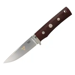 Tre Kronor De Luxe Folding Knife With Maroon Micarta Handle 1