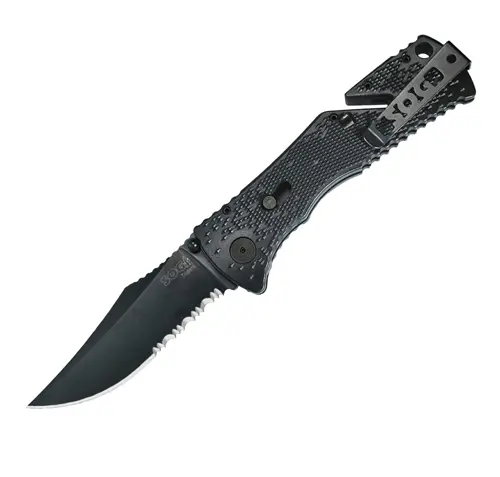 Trident Titanium-Nitride Coated Folding Knife 1
