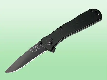 Twitch Ii Folding Knife – Black Titanium Nitride Coated Blade 1
