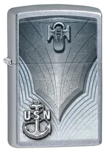 U.S. Navy Street Edition Chrome Zippo Lighter 1