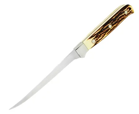 Uncle Henry Walleye Fillet Knife With Leather Sheath 1