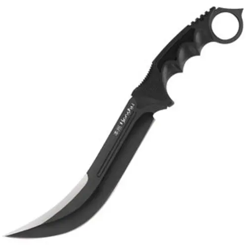 United Honshu Aizu Ring Fighter Tactical Knife – Black Finish 1
