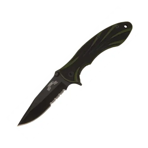 United Usara G10 Folding Knife – Green-And-Black Handle 1