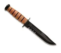 Usmc Full-Size Serrated Leather-Wrapped Knife 1