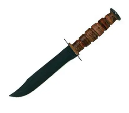 Usmc-Style Fixed-Blade Combat Knife With Leather Sheath 1