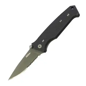 Vallotton Signature Medium-Footprint Knife – Combo Edge Blade 1