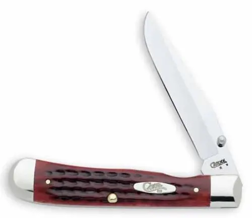 Vintage-Style Pocket Worn Trapperlock – Rustic Red Finish 1