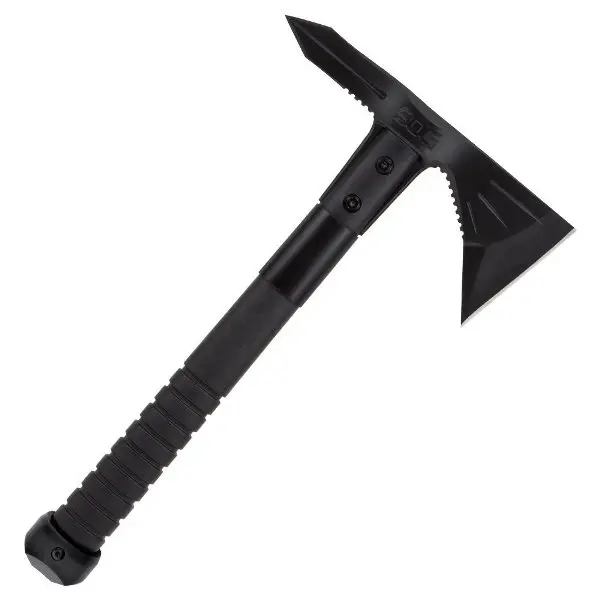 Voodoo Hawk Mini Throwing Axe – Black Finish With Integrated Pommel 1