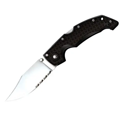 Voyager Large Clip-Point Knife – Combo Edge 1