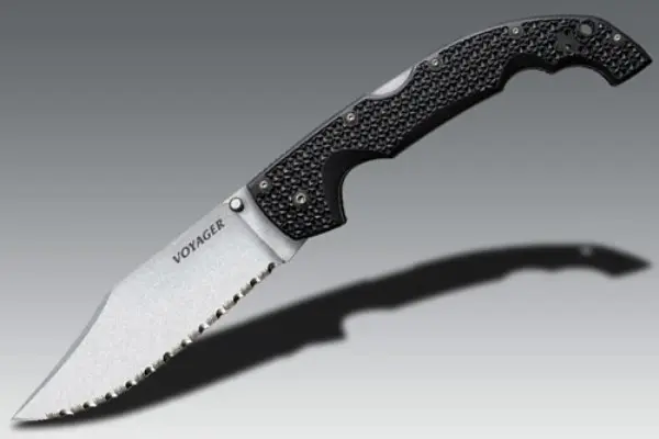 Voyager X Large Clip Point Knife – Serrated Edge Version 1