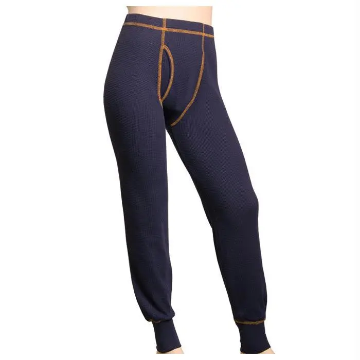 Waffle-Knit Boys Sweatpants – Navy Blue, Large 1