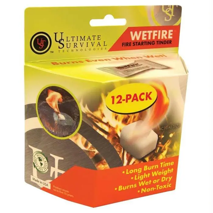 Wetfire Fire-Starting Tinder – 12-Count Emergency Pack 1