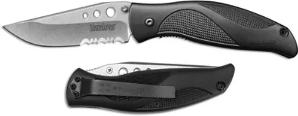 Whirlwind Stonewashed Combo-Edge Folding Knife 1