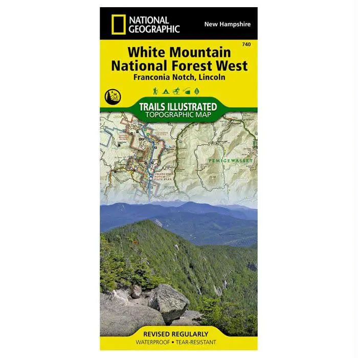 White Mountains National Forest West Trail Map #740 1