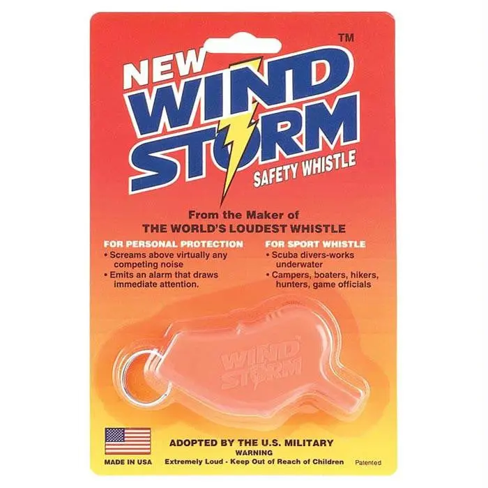 Windstorm Emergency Whistle – Bright Orange Safety Tool 1