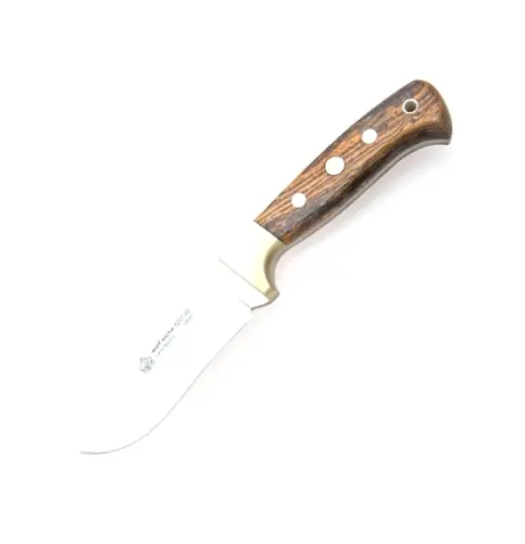 Wolf Eiche Oak-Handled Fixed Blade Knife With Leather Sheath 1