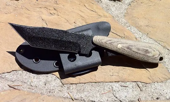Wolf Plain-Edge Tanto – Od Canvas & Micarta Handle 1