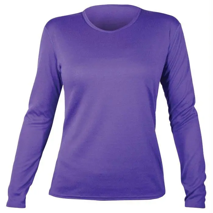 Women’S Purple Bi-Ply Crew Neck T-Shirt – Small 1
