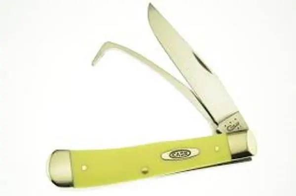 Yellow Stainless Steel Equestrian Knife – Horseback Utility Tool 1