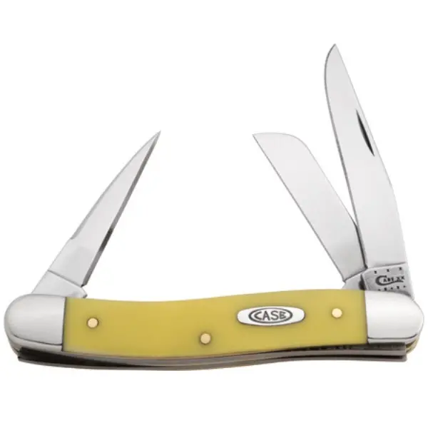 Yellow Synthetic Stockman Knife With Punch Tool – Medium Size 1