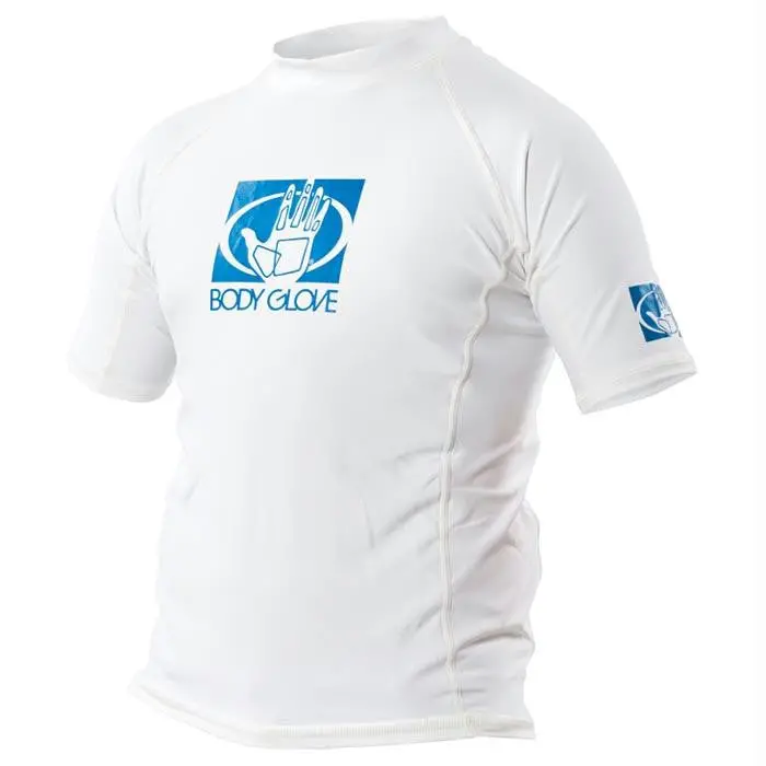 Youth White Short-Sleeve Fitted Rash Guard – Size 8 1