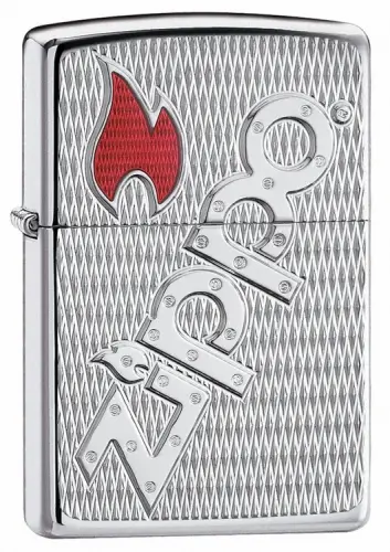 Zippo Bolted Armor Lighter – High-Polish Chrome Finish 1