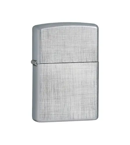 Zippo Lighter – Linen Weave Chrome Finish 1