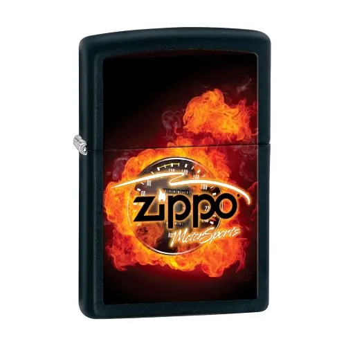 Zippo Motorsports Lighter – Black Matte Finish 1