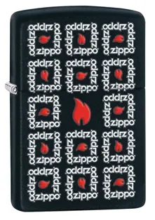 Zippo Surround Pattern Black Matte Lighter 1