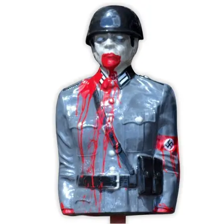Zombie-Themed Target – Bleeding Nazi Silhouette 1